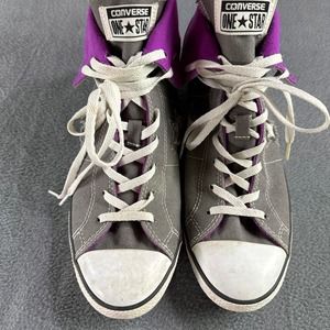 Converse High‎ Top One Star Grey Double Tongue High Top Sz 8